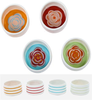 Cer Garden Ramekin 4 Asst