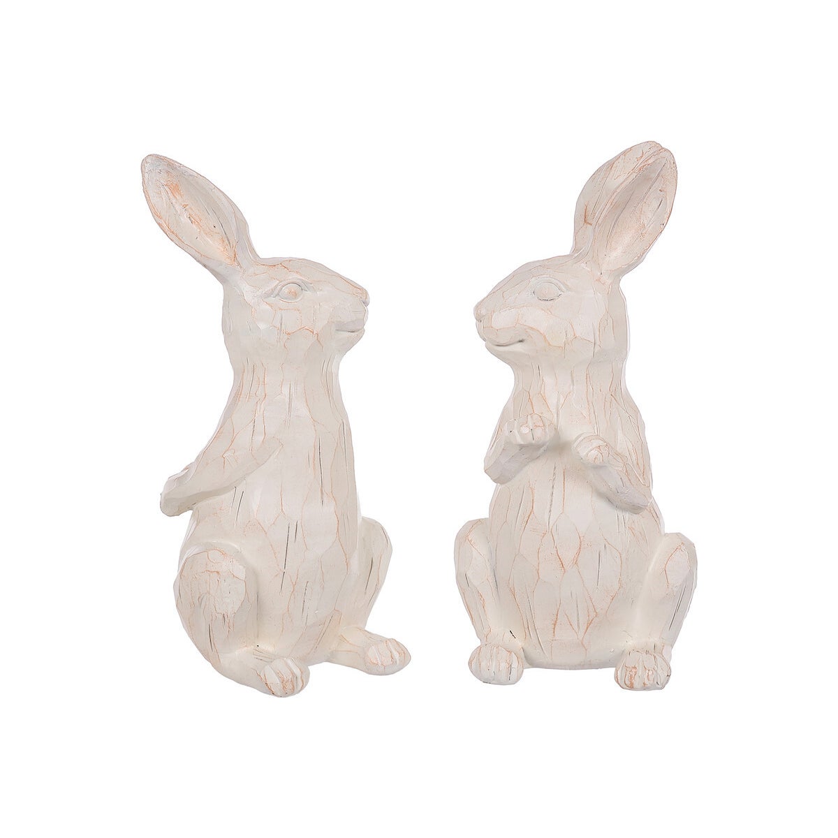 Lg Rsn Wht Rabbit Stand 2 Asst