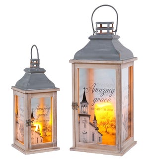 Wd/Mtl Amazing Grace Terrarium S/2