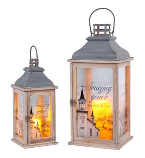 Wd/Mtl Amazing Grace Terrarium S/2