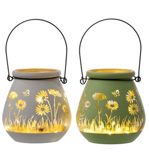 Glass Flower C/H in PVC Box S/2