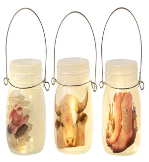 Glass CC Mason Jar C/H S/3