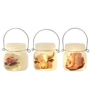 Glass CC Mason Jar C/H S/3