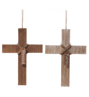 Wd Inspirational Cross Hang 2 Asst