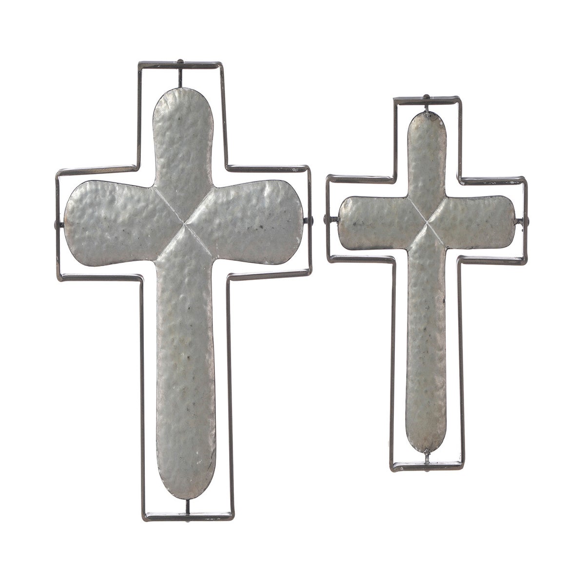 Sml Mtl Rustic Cross Wall