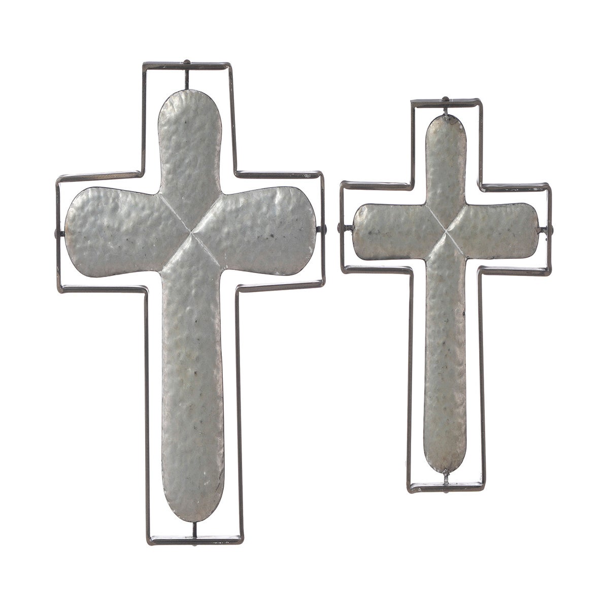 Sml Mtl Rustic Cross Wall