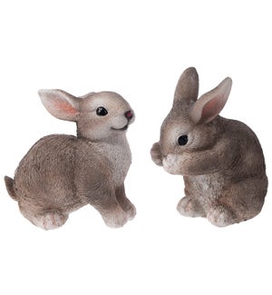 Sml Resin Rabbits Stand 2 Asst
