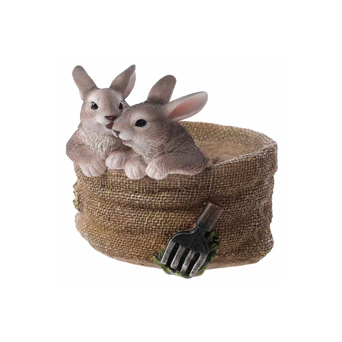 Res Rabbits in Basket Container