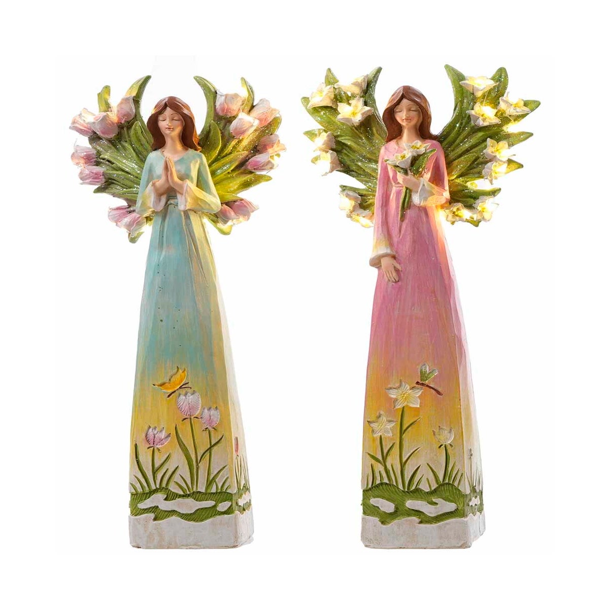 Lrg Res Garden LED Angel 2 Asst