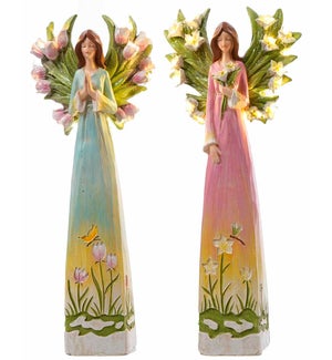 Lrg Res Garden LED Angel 2 Asst