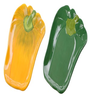 Cer Pepper Plate 2 Asst