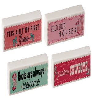 Cer Cowgirl Long Block 4 Asst