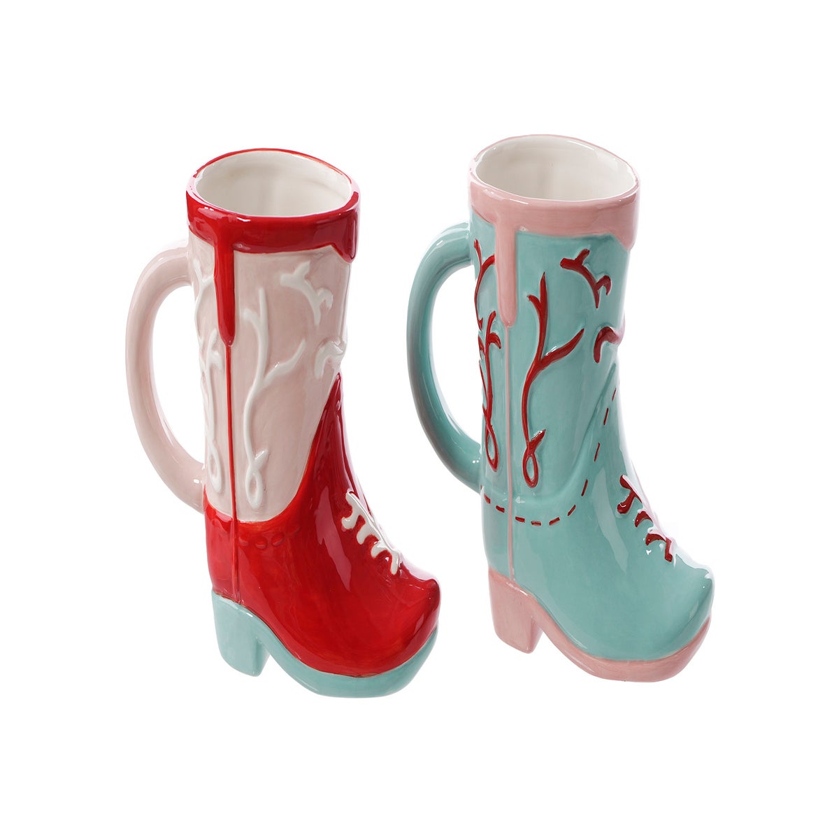 Cer Cowgirl Boot Mug 2 Asst