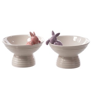Cer Bunny Tail Container 2 Asst