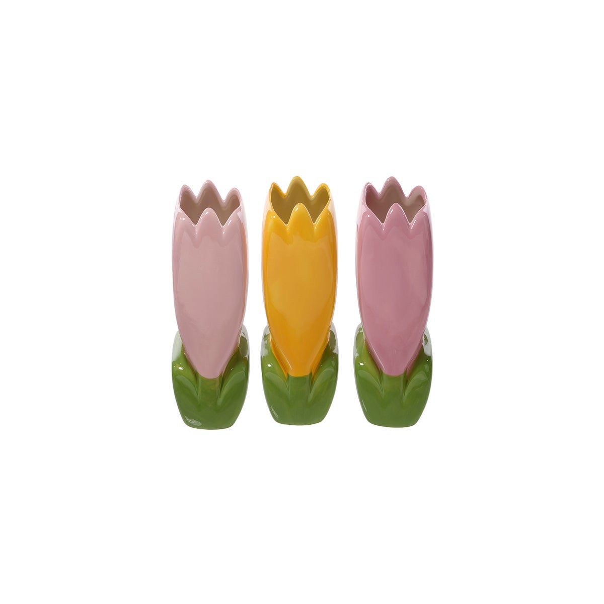 Cer Flower Container 3 Asst