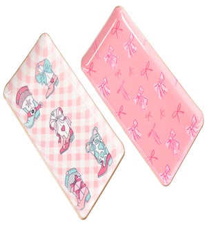Mtl Cowgirl Rectangle Trays 2 Asst