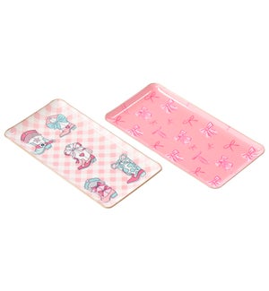 Mtl Cowgirl Rectangle Trays 2 Asst
