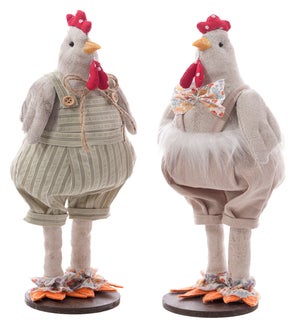 Lrg Fab Chicken Stand 2 Asst