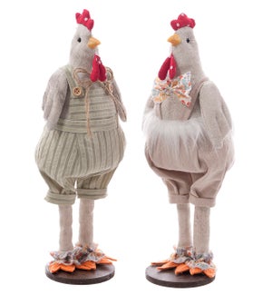 Lrg Fab Chicken Stand 2 Asst