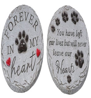 Cement Paw Prints Stones 2 Asst