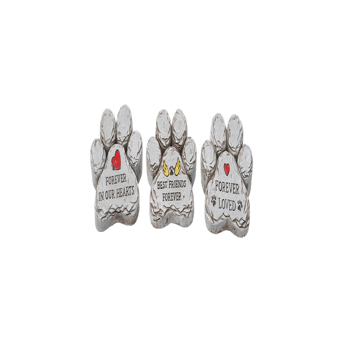 Cement Paw Memory Stones 3 Asst