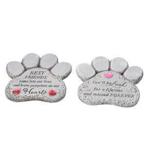 Cement Sentiment Paws 2 Asst