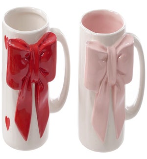 Cer Bow Mugs 2 Asst