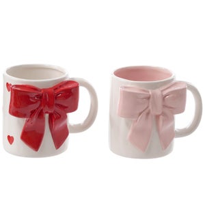 Cer Bow Mugs 2 Asst