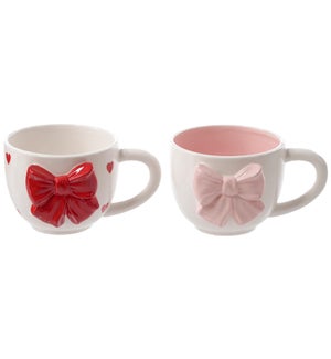 Cer Bow Tea Cups 2 Asst