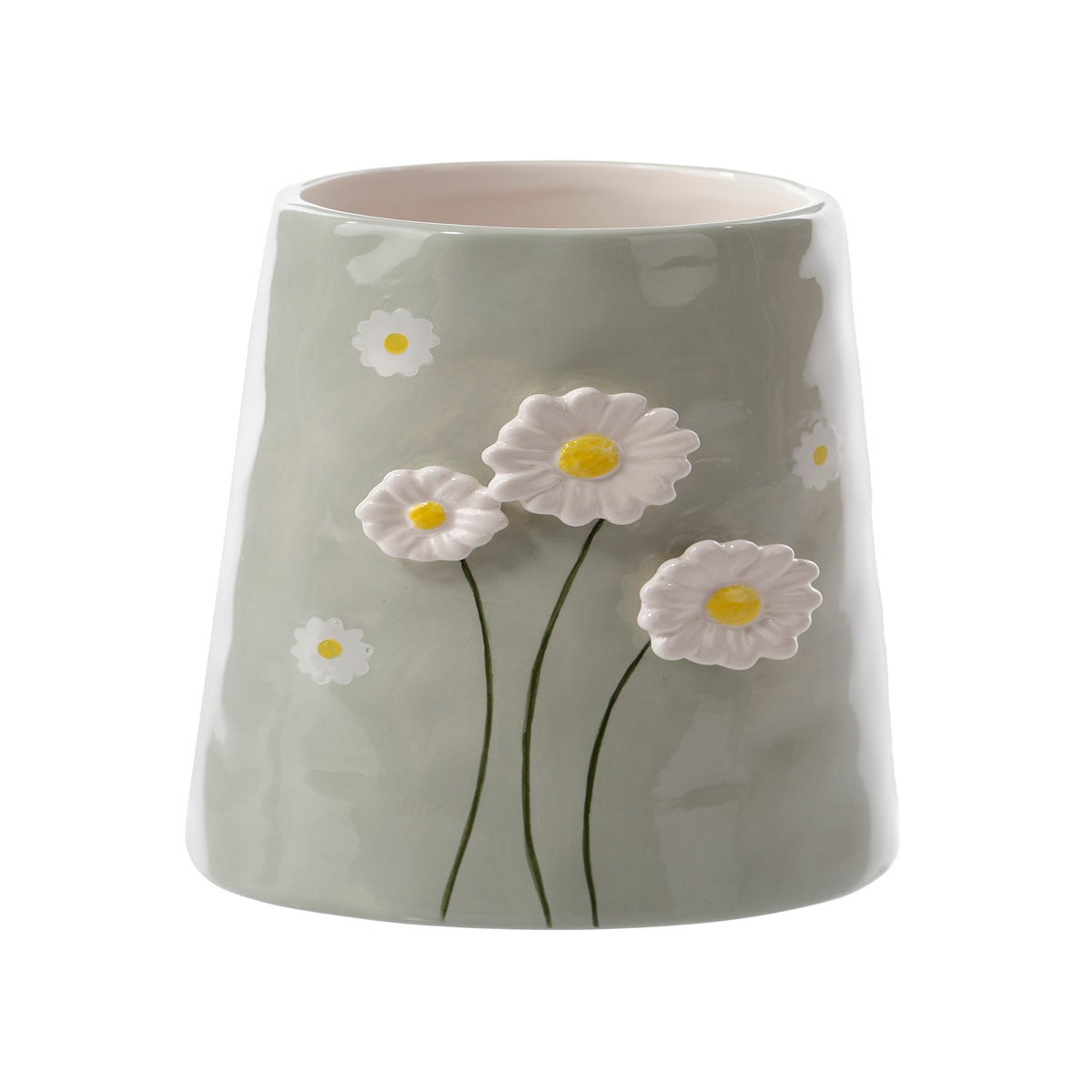 Cer Raised Flower Vase