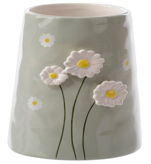 Cer Raised Flower Vase