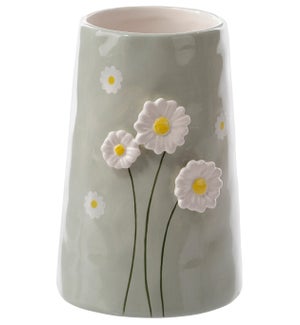 Cer Raised Flower Vase