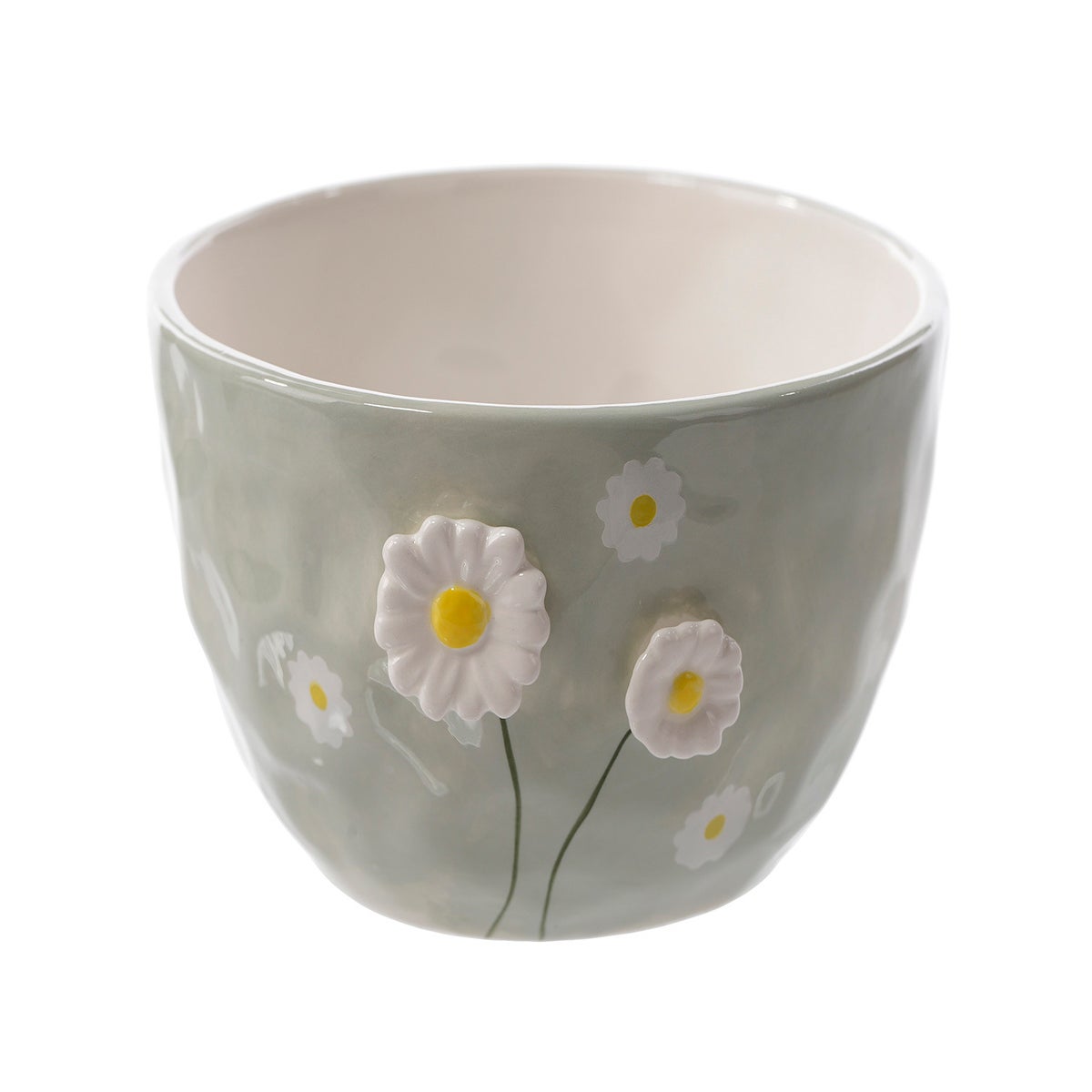 Cer Raised Flower Bowl