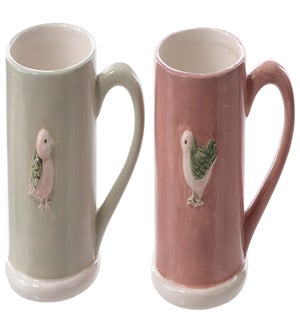 Cer SS Bird Mug 2 Asst