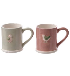 Cer SS Bird Mug 2 Asst