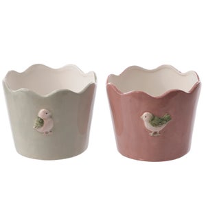 Cer SS Bird Container 2 Asst