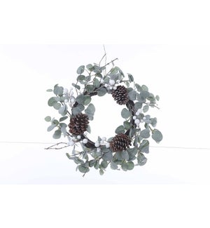 Flrl Euc/White Berry Wreath