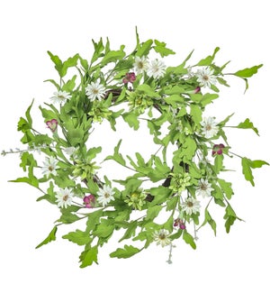 Flrl Daisy Ridge Leaf Wreath