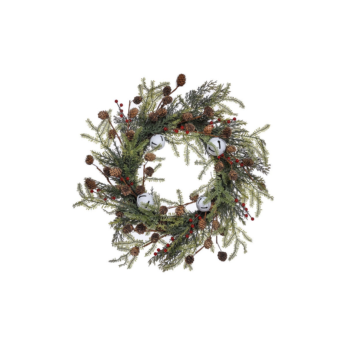 Flrl Bell/Pinecone Wreath