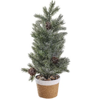 Flrl Cedar/Jute 2-Tone Pot Tree