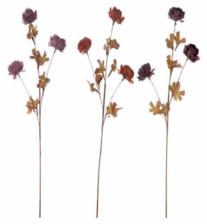 Floral Aut Peony Stems 3 Asst.
