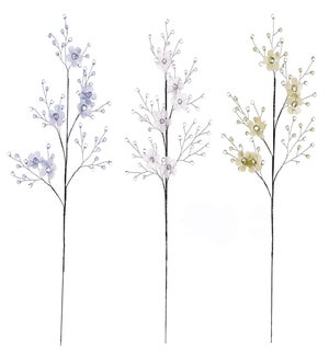 Acrylic Flower Pick 3 Asst