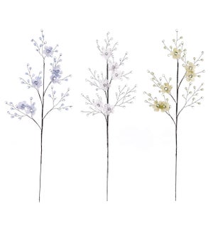 Acrylic Flower Pick 3 Asst