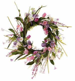Floral Daisy/Tulip Wreath