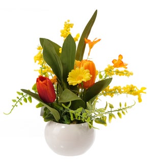 Floral Orange Tulip Pre-made
