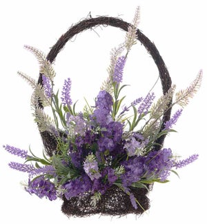 Floral Lavender/Flower Basket Wreath