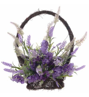 Floral Lavender/Flower Basket Wreath