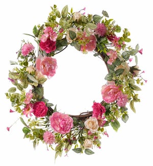 Floral Pink/Rose Wreath