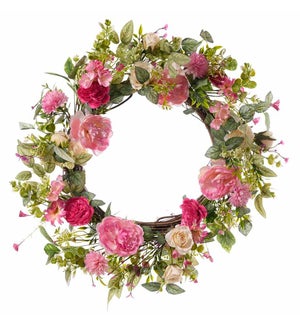 Floral Pink/Rose Wreath