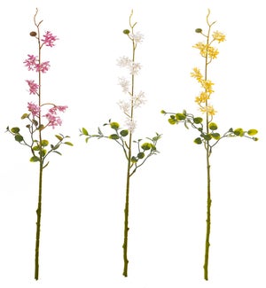 Floral Mini Flower Stems 3 Asst